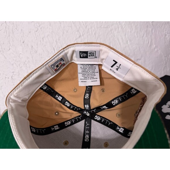 7 1/4 - Boston Red Sox Realtree Fitted Hat Ripstop Beige Two Tone - Mens New Era - Picture 8 of 9